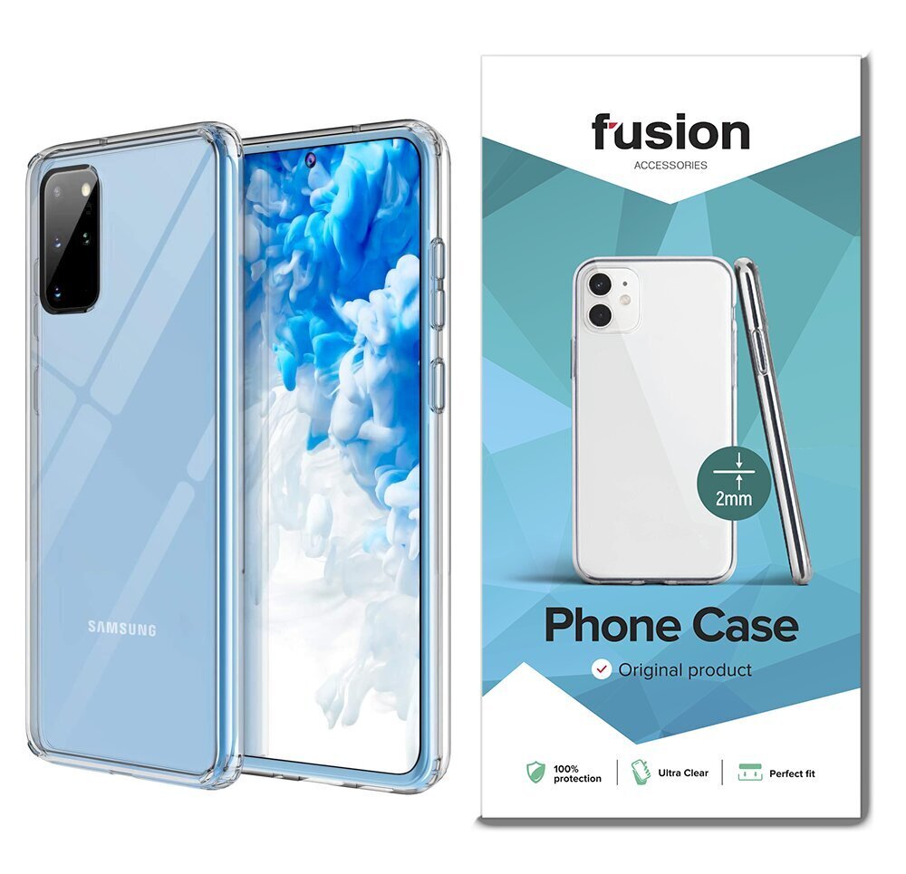 Silikoonist telefoniümbris Fusion Ultra Clear Series 2 mm Samsung G985 / G986 Galaxy S20+ / S20+ 5G läbipaistev (EU Blister) hind ja info | Telefoni kaaned, ümbrised | kaup24.ee
