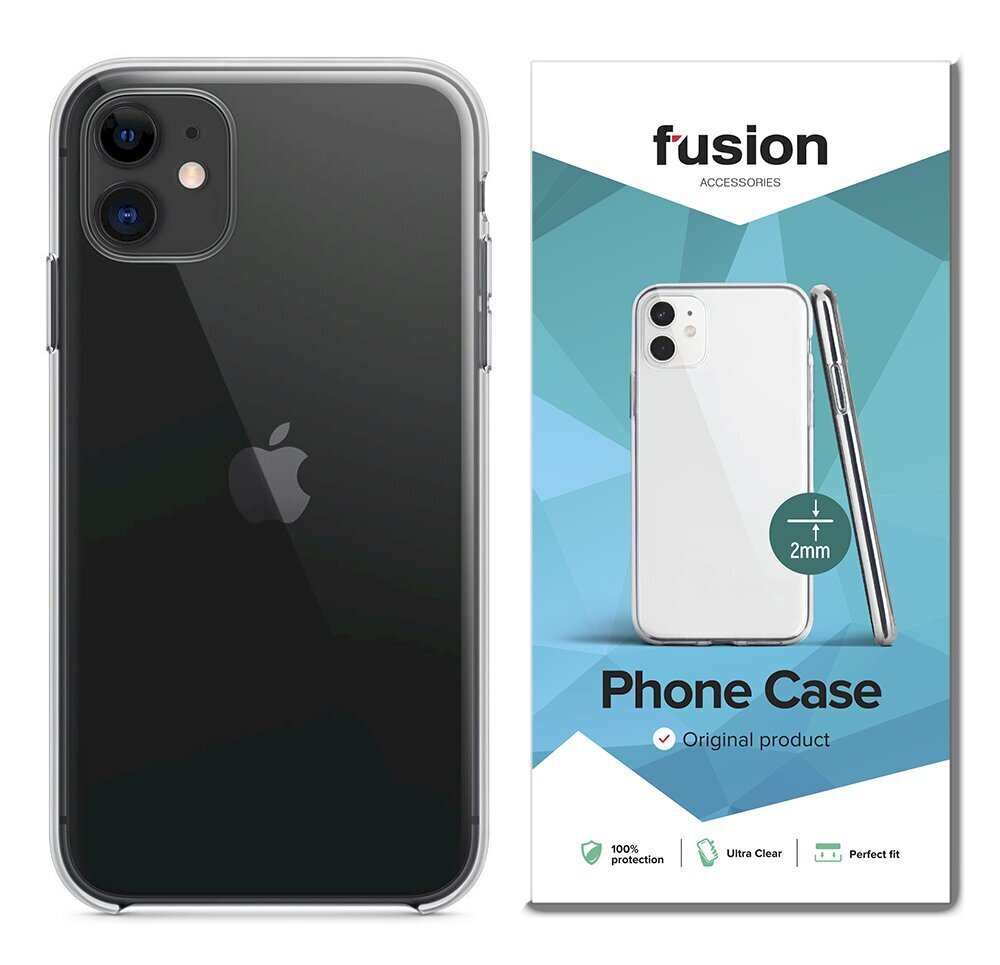 Silikoonist telefoniümbris Fusion Ultra Clear Series 2 mm Xiaomi Redmi Note 9 Pro Max, läbipaistev (EU Blister) hind ja info | Telefoni kaaned, ümbrised | kaup24.ee