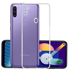 Защитный силиконовый чехол Fusion Ultra Back для Samsung M115 Galaxy M11, 1 мм, прозрачный цена и информация | Чехлы для телефонов | kaup24.ee