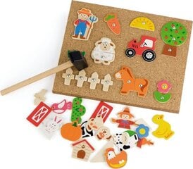 Haamriga puidust kujukesed korgist tahvlile hind ja info | Poiste mänguasjad | kaup24.ee