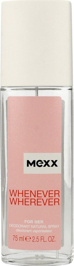 Spreideodorant naistele Mexx Whenever Wherever for Her 75 ml цена и информация | Lõhnastatud kosmeetika naistele | kaup24.ee