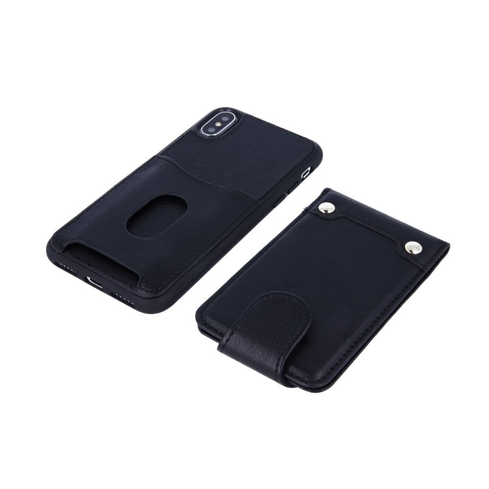 Mocco Smart Wallet Eco Leather Case - Card Holder For Apple iPhone XS Max Black hind ja info | Telefoni kaaned, ümbrised | kaup24.ee