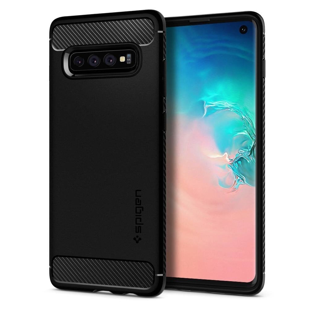 Telefoniümbris Spigen Rugged Armor, telefonile Samsung Galaxy S10, must hind ja info | Telefoni kaaned, ümbrised | kaup24.ee