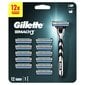 Komplekt Gillette Mach3: raseerija + raseerimispead 12 tk hind ja info | Raseerimisvahendid | kaup24.ee