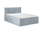 Кровать Mazzini Beds Afra 200x200 см, светло-синяя