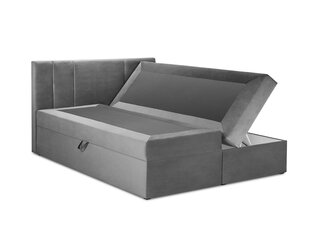 Кровать Mazzini Beds Afra 200x200 см, серая цена и информация | Кровати | kaup24.ee