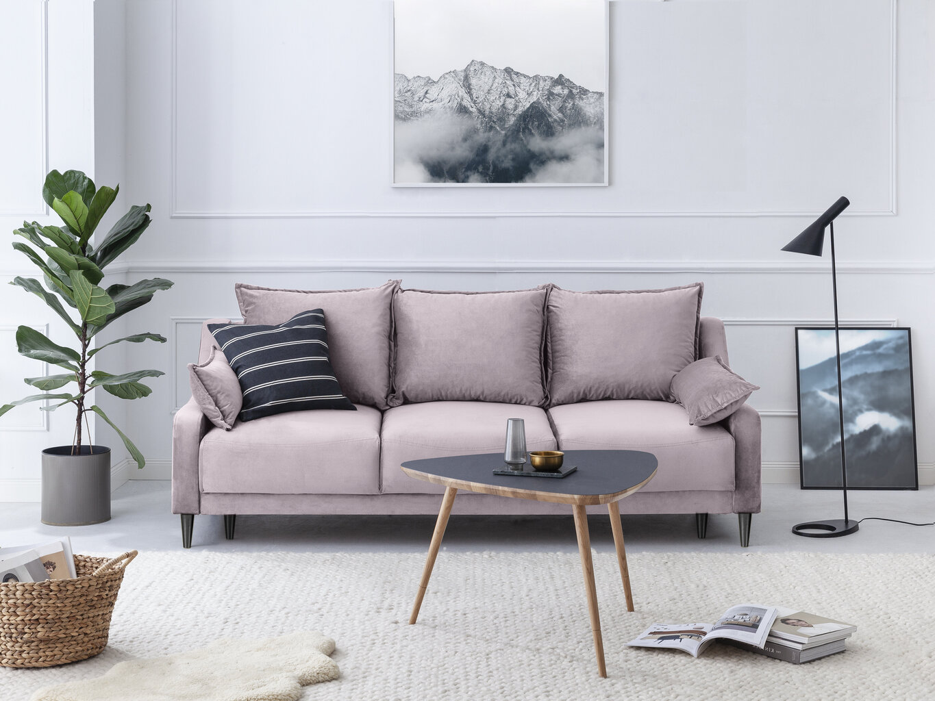 Diivan Mazzini Sofas Lilas, roosa hind ja info | Diivanid ja diivanvoodid | kaup24.ee