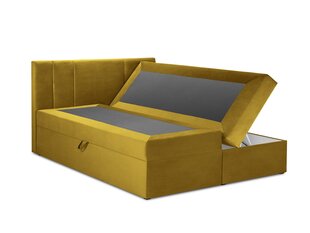 Кровать Mazzini Beds Afra 200x200 см, желтая цена и информация | Кровати | kaup24.ee