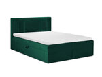 Кровать Mazzini Beds Afra 200x200 см, зеленая