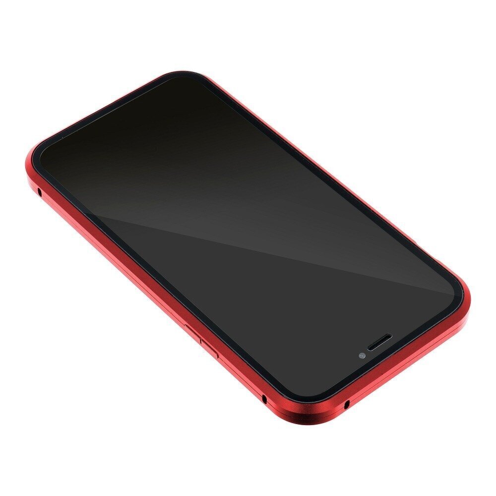 Telefoniümbris Magneto Case iPhone 12 / 12 Pro, punane/läbipaistev hind ja info | Telefoni kaaned, ümbrised | kaup24.ee