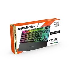 Клавиатура SteelSeries, Apex Pro - TKL, Black, US цена и информация | Клавиатура с игровой мышью 3GO COMBODRILEW2 USB ES | kaup24.ee