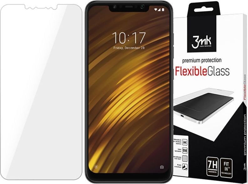 3MK FlexibleGlass Xiaomi Pocophone F1 Szkło Hybrydowe hind ja info | Ekraani kaitsekiled | kaup24.ee