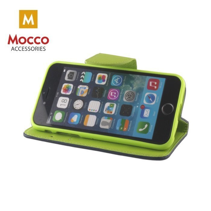 Mocco Fancy Book Case For Apple iPhone XS / X Blue - Green hind ja info | Telefoni kaaned, ümbrised | kaup24.ee