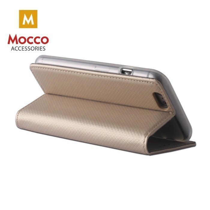 Mocco Smart Magnet Book Case For Samsung A920 Galaxy A9 (2018) Gold hind ja info | Telefoni kaaned, ümbrised | kaup24.ee
