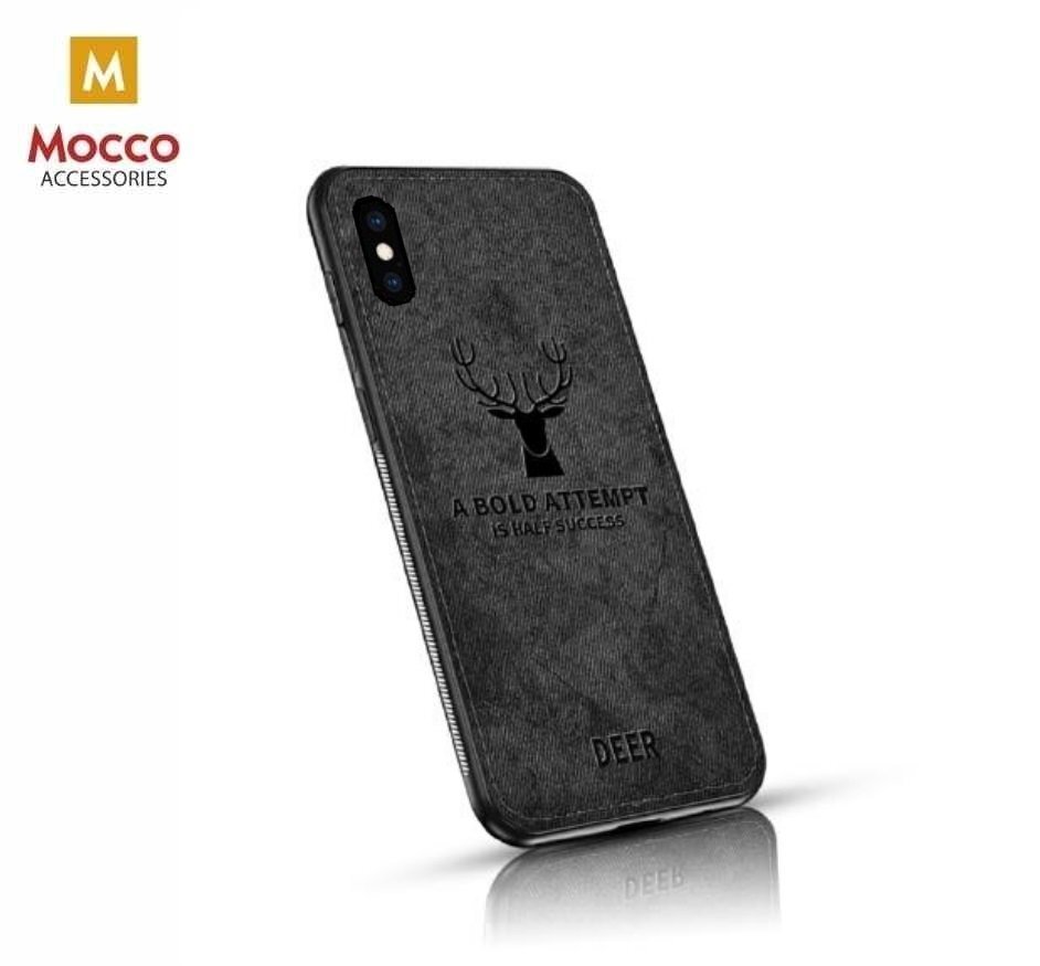 Mocco Deer Silicone Back Case for Apple iPhone XS Max Black (EU Blister) hind ja info | Telefoni kaaned, ümbrised | kaup24.ee