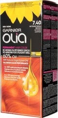 Õlibaasil kauapüsiv juuksevärv ilma ammoniaagita Garnier Olia 7.40 Copper hind ja info | Juuksevärvid | kaup24.ee