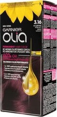 Õlibaasil kauapüsiv juuksevärv ilma ammoniaagita Garnier Olia 3.16 Deep Violet hind ja info | Juuksevärvid | kaup24.ee