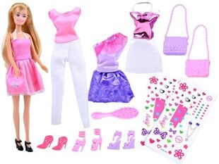 Кукла Anlily с дополнительной одеждой и наклейками цена и информация | Игрушки для девочек | kaup24.ee