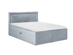 Кровать Mazzini Beds Yucca 200x200см, светло-синяя