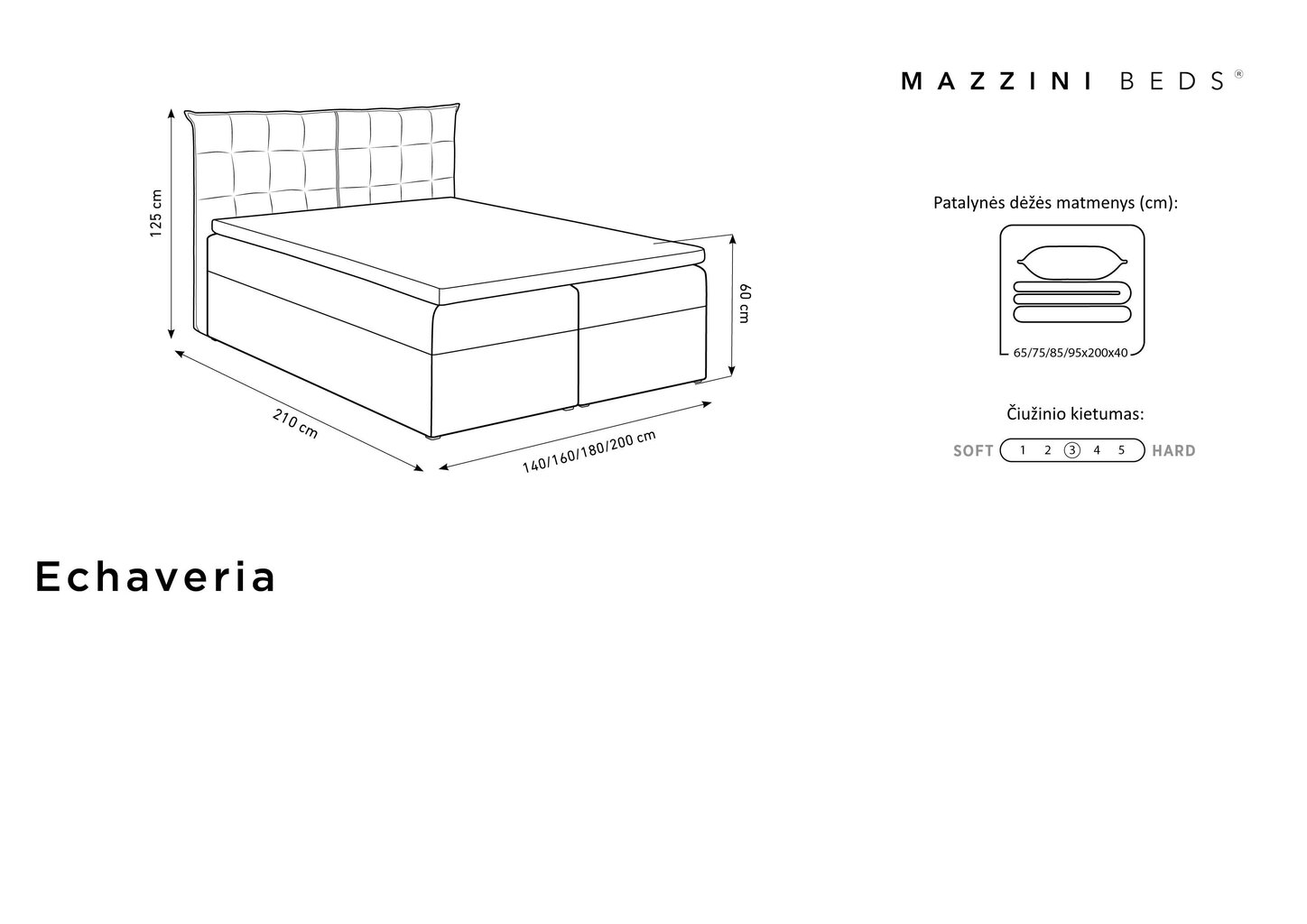 Voodi Mazzini Beds Echaveria 200x200 cm, beeži värvi hind ja info | Voodid | kaup24.ee