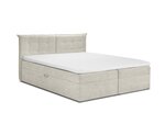 Voodi Mazzini Beds Echaveria 200x200 cm, beeži värvi