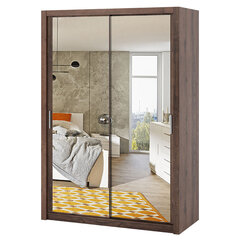 Шкаф с зеркалом Selsey Rinker 150, темно-коричневый цена и информация | Шкафы | kaup24.ee