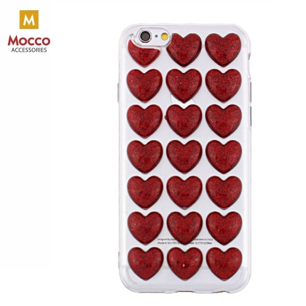 Mocco Trendy Heart Silicone Back Case for Apple iPhone 6 Plus / 6S Plus Red hind ja info | Telefoni kaaned, ümbrised | kaup24.ee