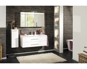 Нижний шкафчик с раковиной Fackelmann B.clever 120, белый цена и информация | Шкафчики для ванной | kaup24.ee