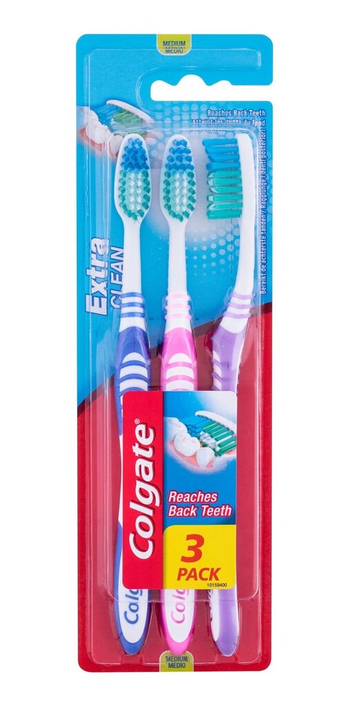 Hambahari Colgate Extra Clean 3 tk hind ja info | Suuhügieen | kaup24.ee