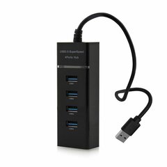 RoGer B2 Adapter 3.0 USB Hubs 1 x 4 Black hind ja info | RoGer Arvutite lisaseadmed | kaup24.ee