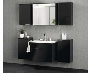 Ülemine vannitoakapp Kara 1D, tumehall цена и информация | Шкафчики для ванной | kaup24.ee