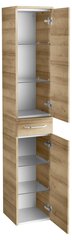 Шкаф-пенал для ванной комнаты Fackelmann Milano 2T1S, светло-коричневый цена и информация | Шкафчики для ванной | kaup24.ee