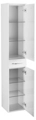 Шкаф-пенал для ванной комнаты Fackelmann Milano 2T1S, белый цена и информация | Шкафчики для ванной | kaup24.ee