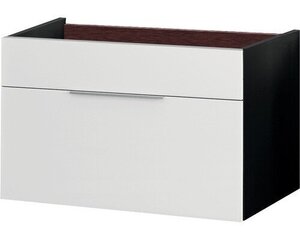 Нижний шкафчик для ванной комнаты Kara 1S, темно-серый/белый цена и информация | Шкафчики для ванной | kaup24.ee