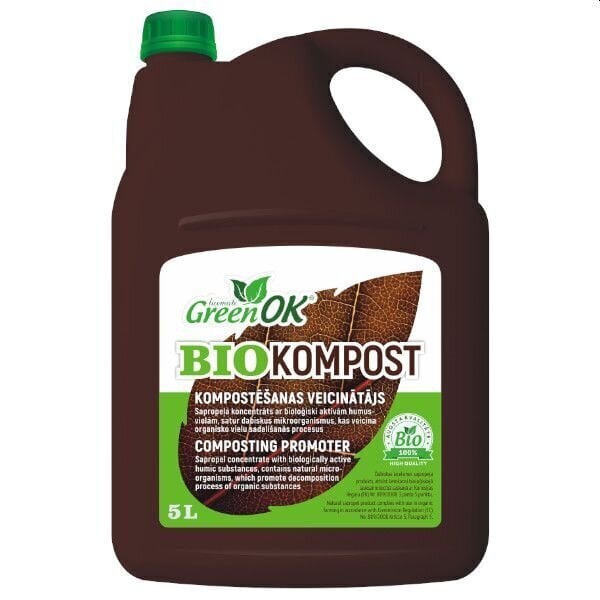 Komposti stimulaator BIO KOMPOST GreenOK, 5 l цена и информация | Vedelväetised | kaup24.ee