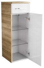 Шкафчик для ванной комнаты Fackelmann Milano Midi 1T1S, светло-коричневый/белый цена и информация | Шкафчики для ванной | kaup24.ee