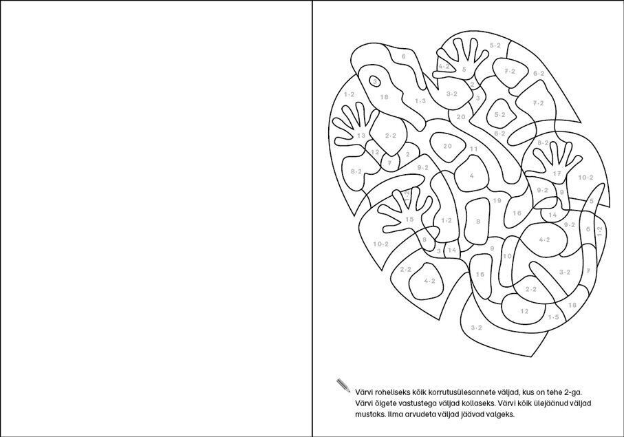 Matemaatika värviraamat. Korrutamine ja jagamine 10 piires hind ja info | Värviraamatud | kaup24.ee