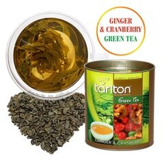 Цейлонский зеленый крупнолистовой чай Tarlton Ginger & Cranberry Green tea, 100г цена и информация | Чай | kaup24.ee