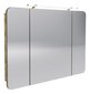 Peegli ja LED-valgustusega kapp Fackelmann Milano 3T, pruun hind ja info | Vannitoakapid | kaup24.ee