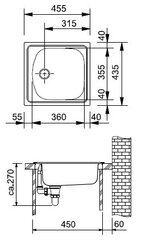 Valamu FRANKE ETN610i 45,5 x 43,5 matt hind ja info | Köögivalamud | kaup24.ee