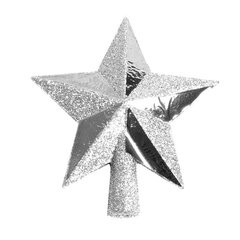 Верхушка для елки Звезда, серебряная цена и информация | Ёлочные игрушки | kaup24.ee