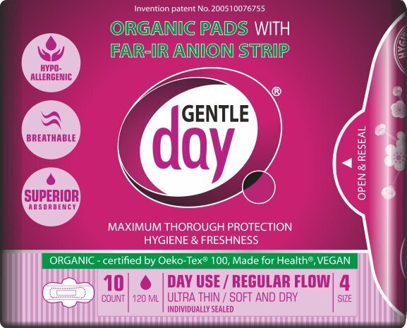 Pesukaitsmed Gentle Day 10 tk, 240 mm hind ja info | Tampoonid, hügieenisidemed, menstruaalanumad | kaup24.ee