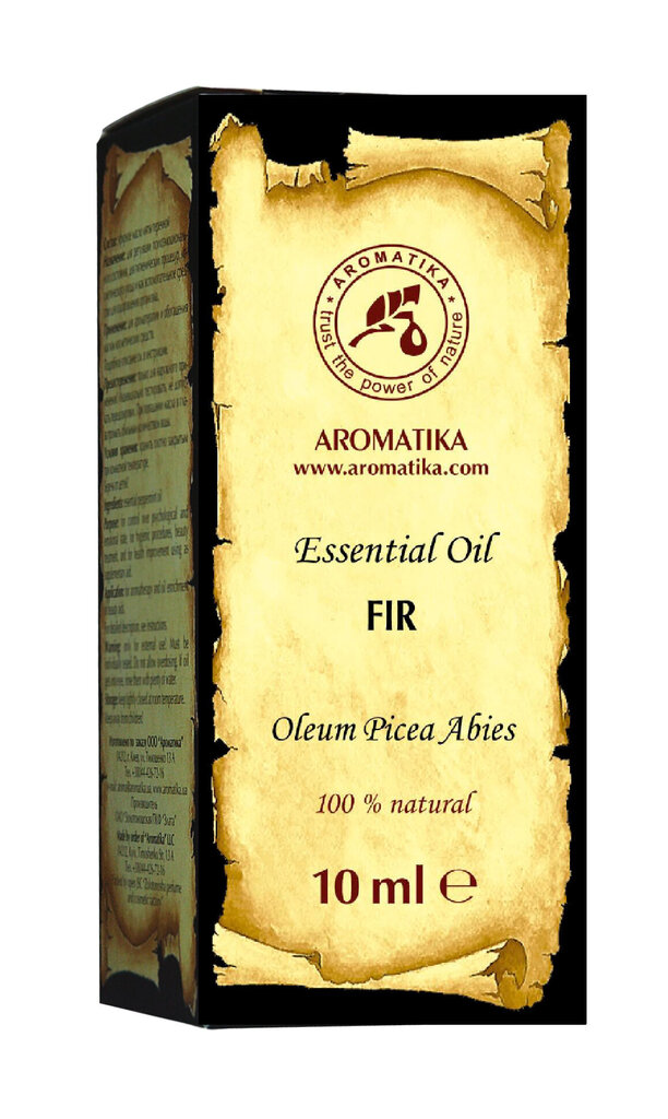 Eeterlik kuuseõli Aromatika, 10 ml hind ja info | Eeterlikud ja kosmeetilised õlid | kaup24.ee