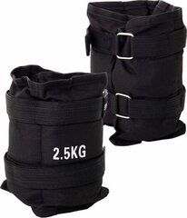 Käe- ja jalaraskused Springos 2 x 2.5 kg, must цена и информация | Гантели, гири, штанги | kaup24.ee