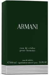 Giorgio Armani Eau de Cedre EDT meestele 100 ml hind ja info | Giorgio Armani Kosmeetika, parfüümid | kaup24.ee