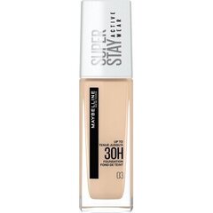 Жидкая основа для макияжа Maybelline SuperStay 24H, 3 True Ivory, 30 мл цена и информация | Пудры, базы под макияж | kaup24.ee