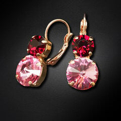 Серьги "Кларис VIII (Light Rose / Ruby)" с кристаллами Swarovski™ цена и информация | Серьги | kaup24.ee