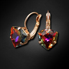 Naiste kõrvarõngad DiamondSky „Bermuda Triangle (Volcano)“ koos Swarovski kristallidega hind ja info | Kõrvarõngad | kaup24.ee