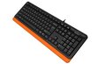 Juhtmega klaviayuur A4Tech FStyler FK 10 Keyboard - Orange цена и информация | Klaviatuurid | kaup24.ee