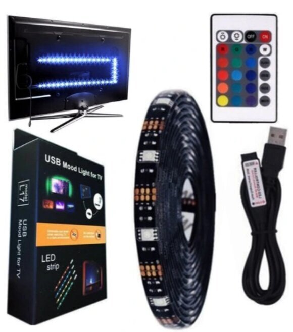 Led RGB riba televiisorile kaugjuhtimispuldiga hind ja info | LED ribad | kaup24.ee
